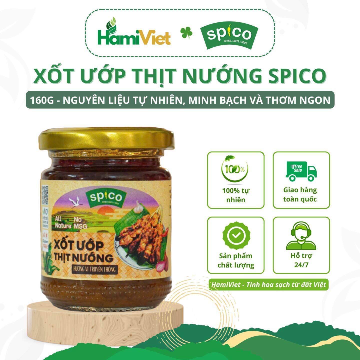 Spico Barbecue Marinade with Ingredients 100% Natural, Transparent, Delicious, and Without Chemicals