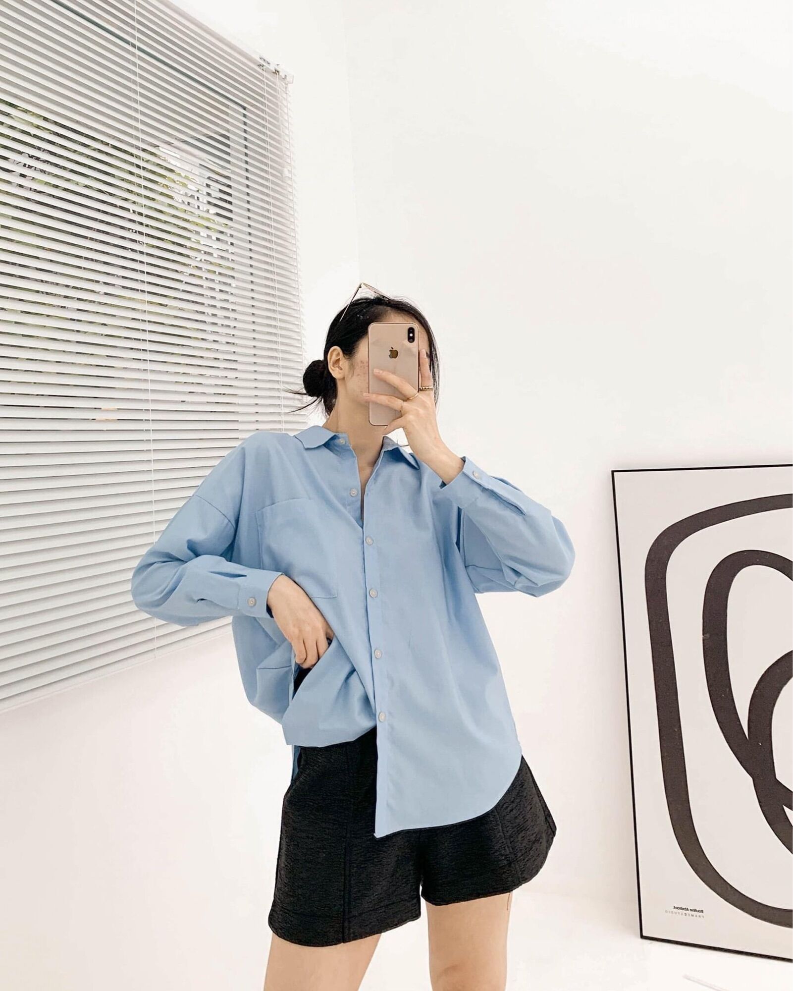 Ceci Cela - Áo Sơ Mi Dáng Dài Basic Năng Động
