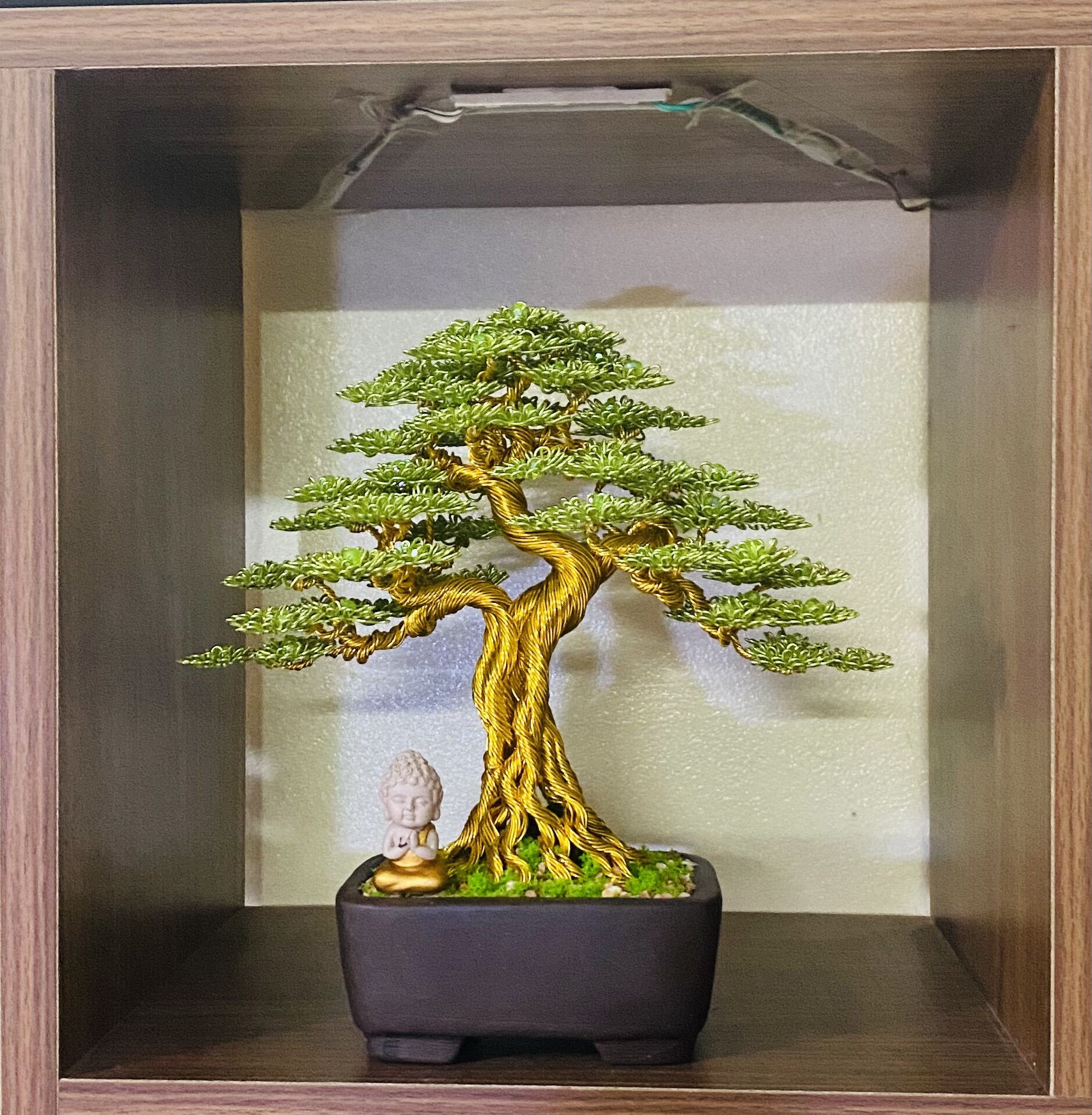 Cây bonsai để bàn , Cây bonsai nghệ thuật từ dây đồng , cây bon sai cao cấp