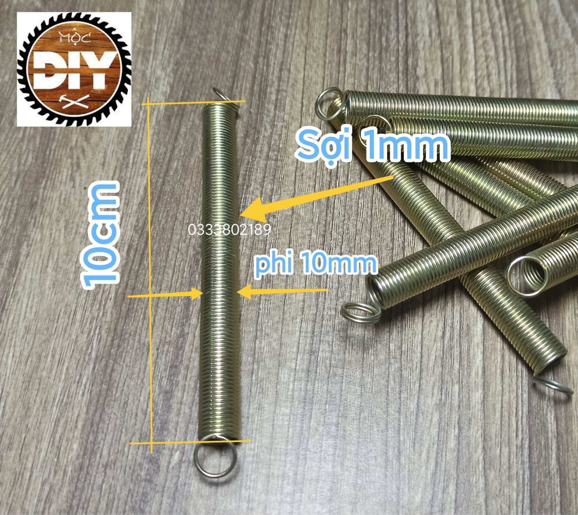 LÒ XO KÉO PHI 10, DÀI 100mm, sợi 1mm