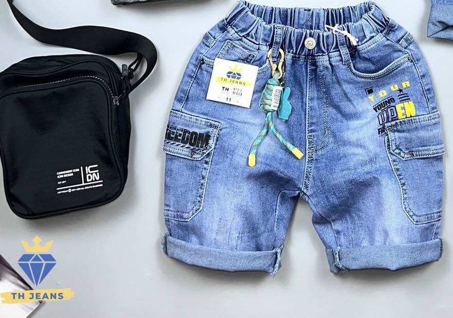 Quần short jean cho bé trai