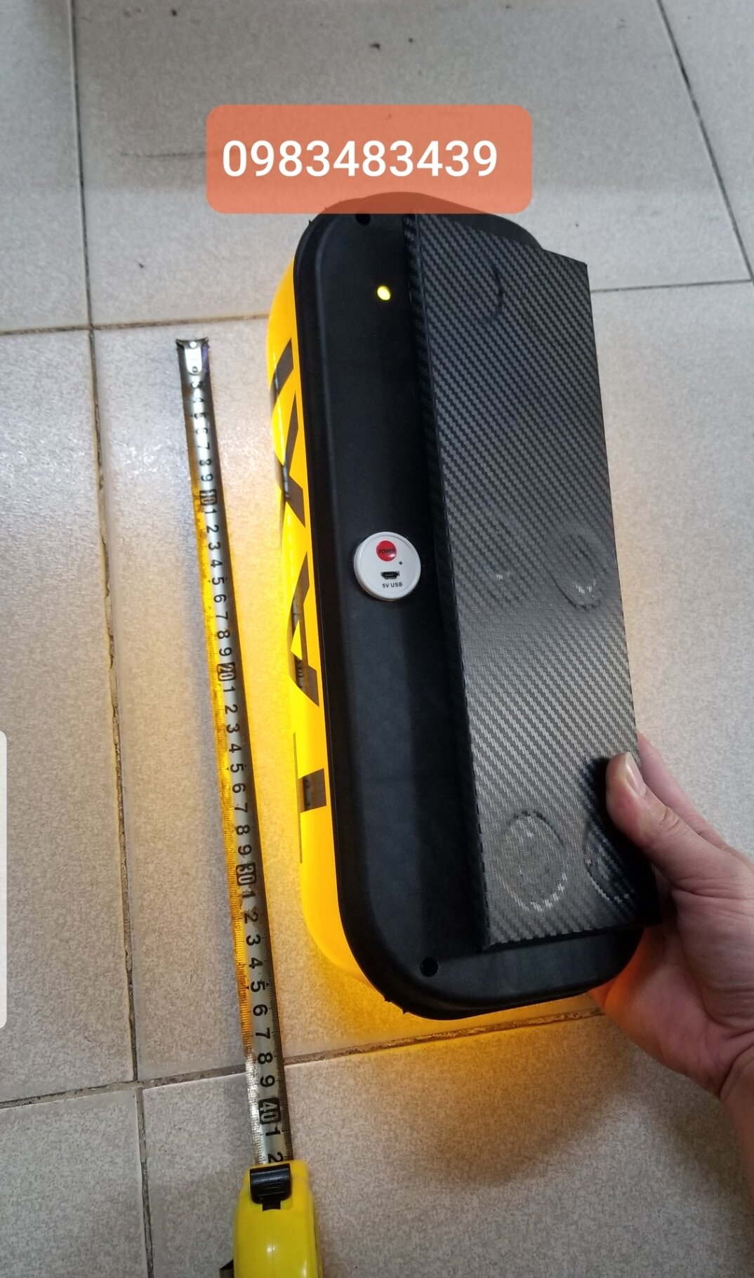Mào taxi sạc pin nam châm 35cm