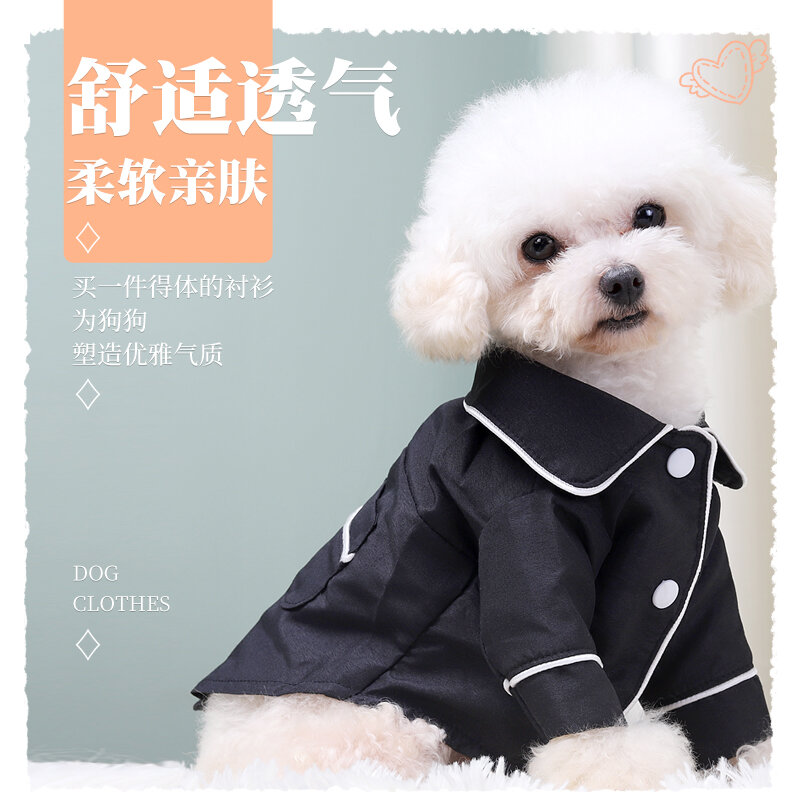 Quần áo bichon gấu áo ngủ cho chó phong cách chanel hình mèo thú cưng chó vừa và nhỏ schnauzer poodle bomei