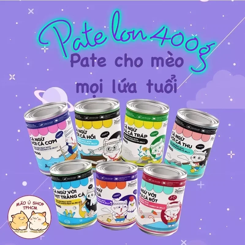 Pate meowcat lon 400g - pate dinh dưỡng cho mèo mọi lứa tuổi