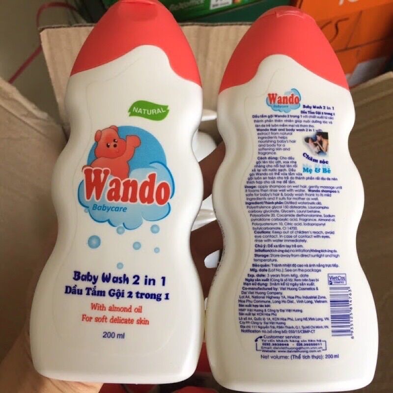 Sữa tắm + gội trẻ em Wando
