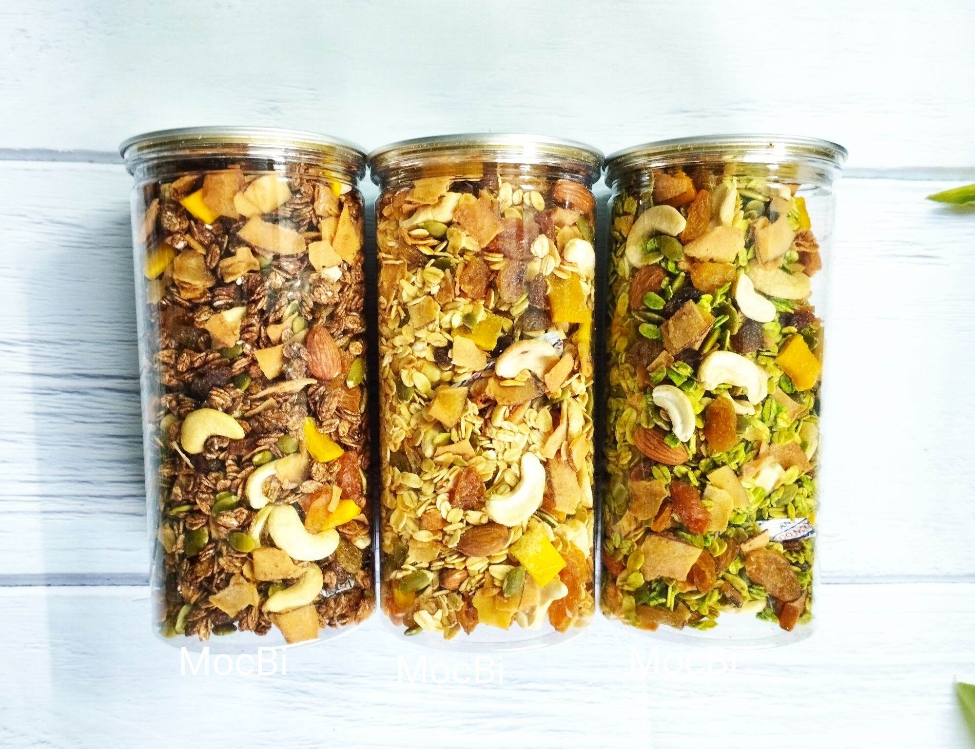 Granola Ngũ Cốc Ăn Kiêng Không Đường Nhiều Hạt (Tỷ lệ yến mạch 70%) Hộp 500g