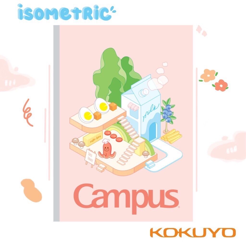 Vở Campus 80 trang kẻ ngang có chấm mẫu mới
