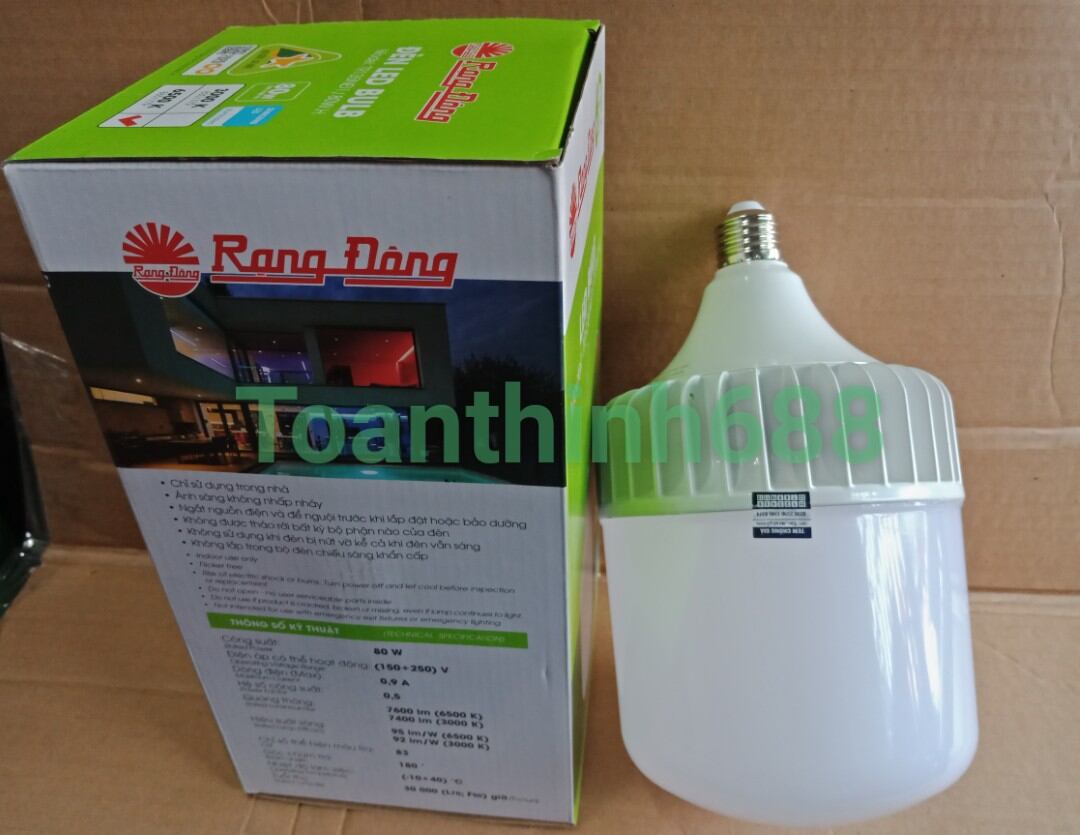 [HCM]Bóng đèn Led trụ 80w Rạng Đông sáng trắng