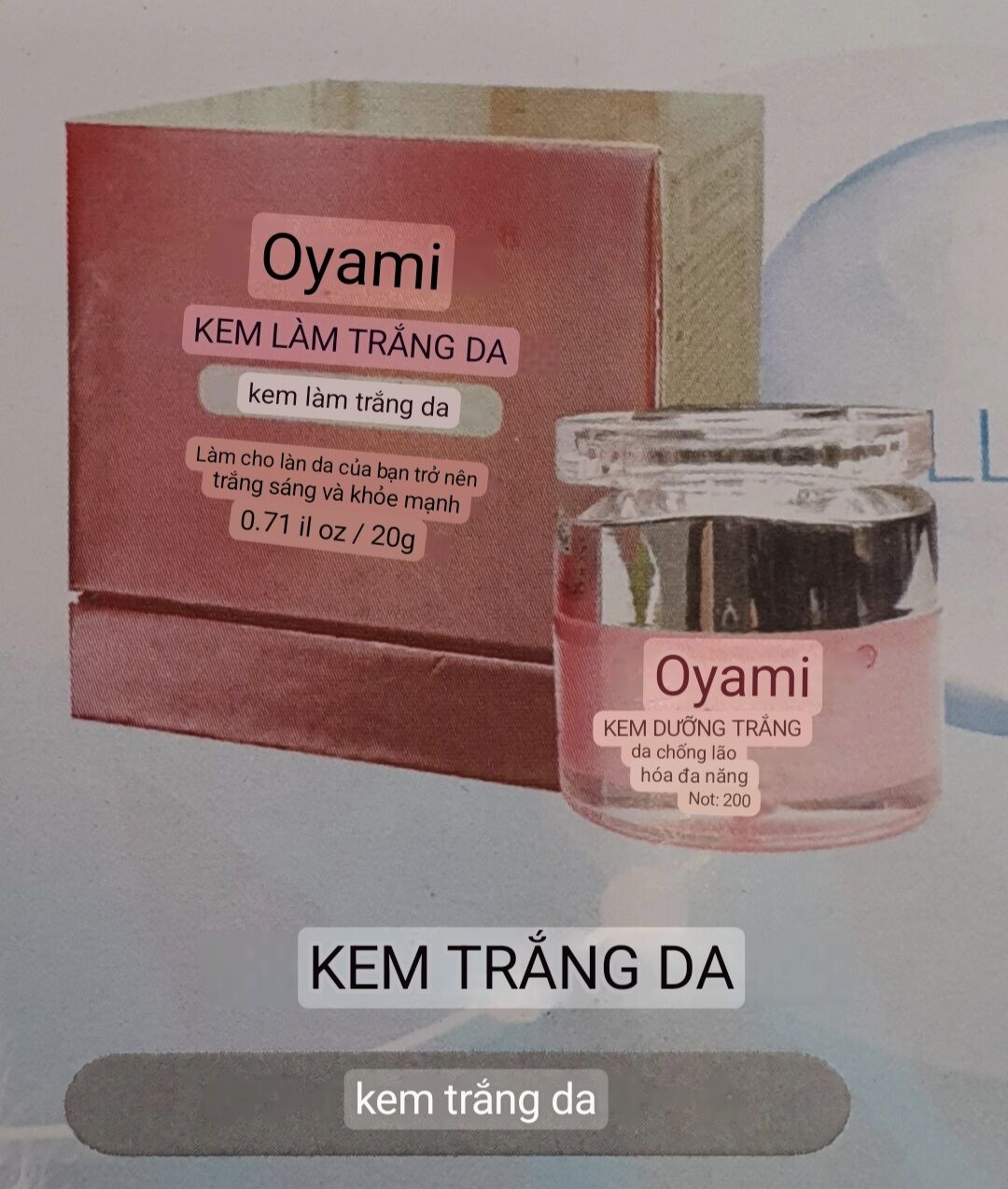 KEM DƯỠNG TRẮNG DA OYAMI NHẬT BẢN