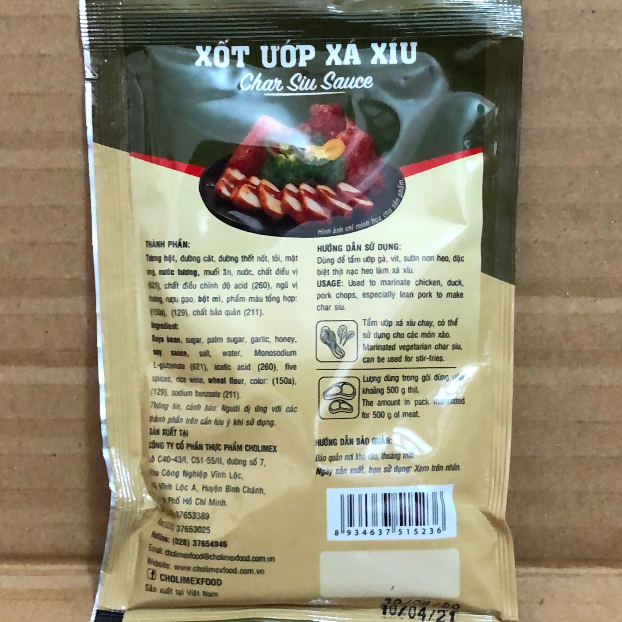 [10 Túi x 70g][Ko Hộp] Xốt Gia Vị Xá Xíu Cholimex