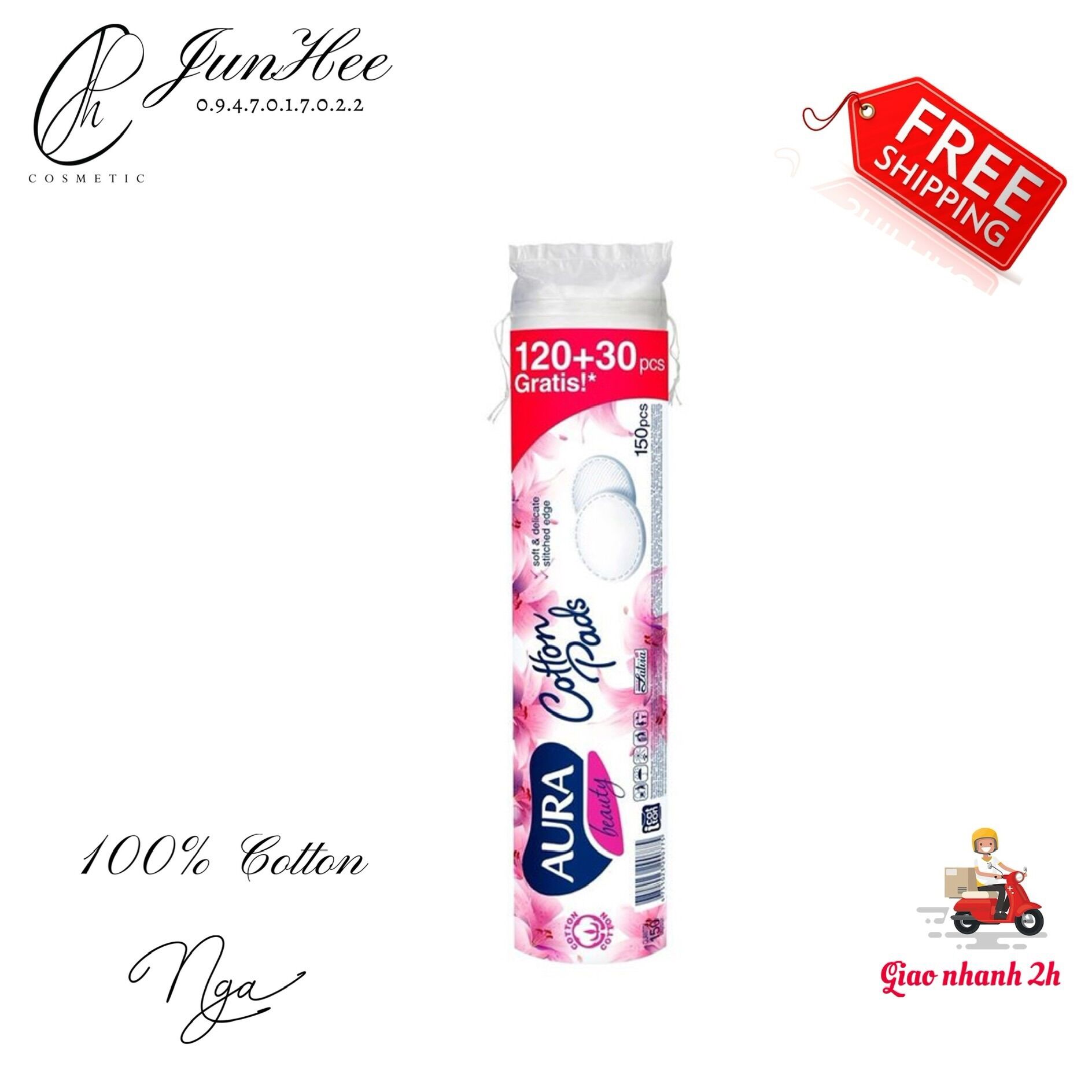 [ JUNHEE AUTH ] BÔNG TẨY TRANG AURA
