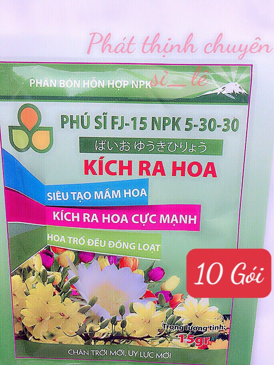 Phân bón lá giúp Siêu tạo mầm hoa nhanh, kích ra hoa mạnh nở kịp tết, hoa trổ đều đồng loạt, hoa nở màu sắc đẹp, dành cây quá sung tốt ra hoa chậm gói 15g