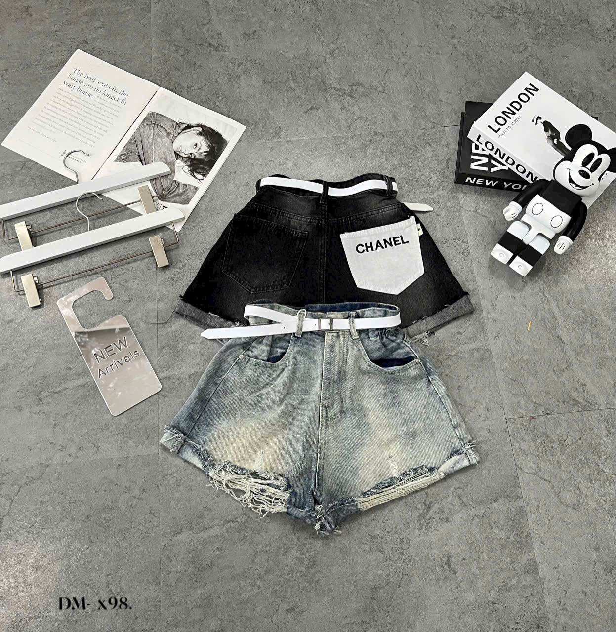 Short jean - Sọt jean mới kèm nịt mới