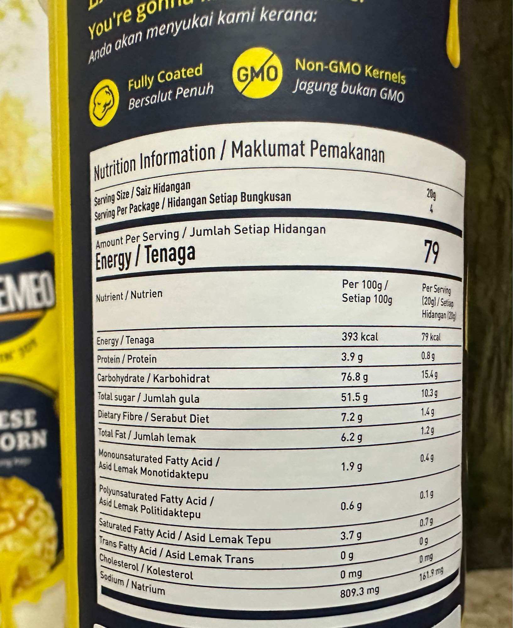 Bắp Rang Supremeo Malaysia /Lon 80g