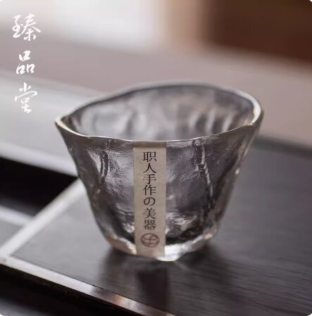 Cốc Cốc Đơn Cốc Trà Cốc Thủy Tinh Mẫu Mới Mạ Vàng Cốc Uống Nước Vân Búa Trong Suốt Cỡ Nhỏ Kiểu Nhật