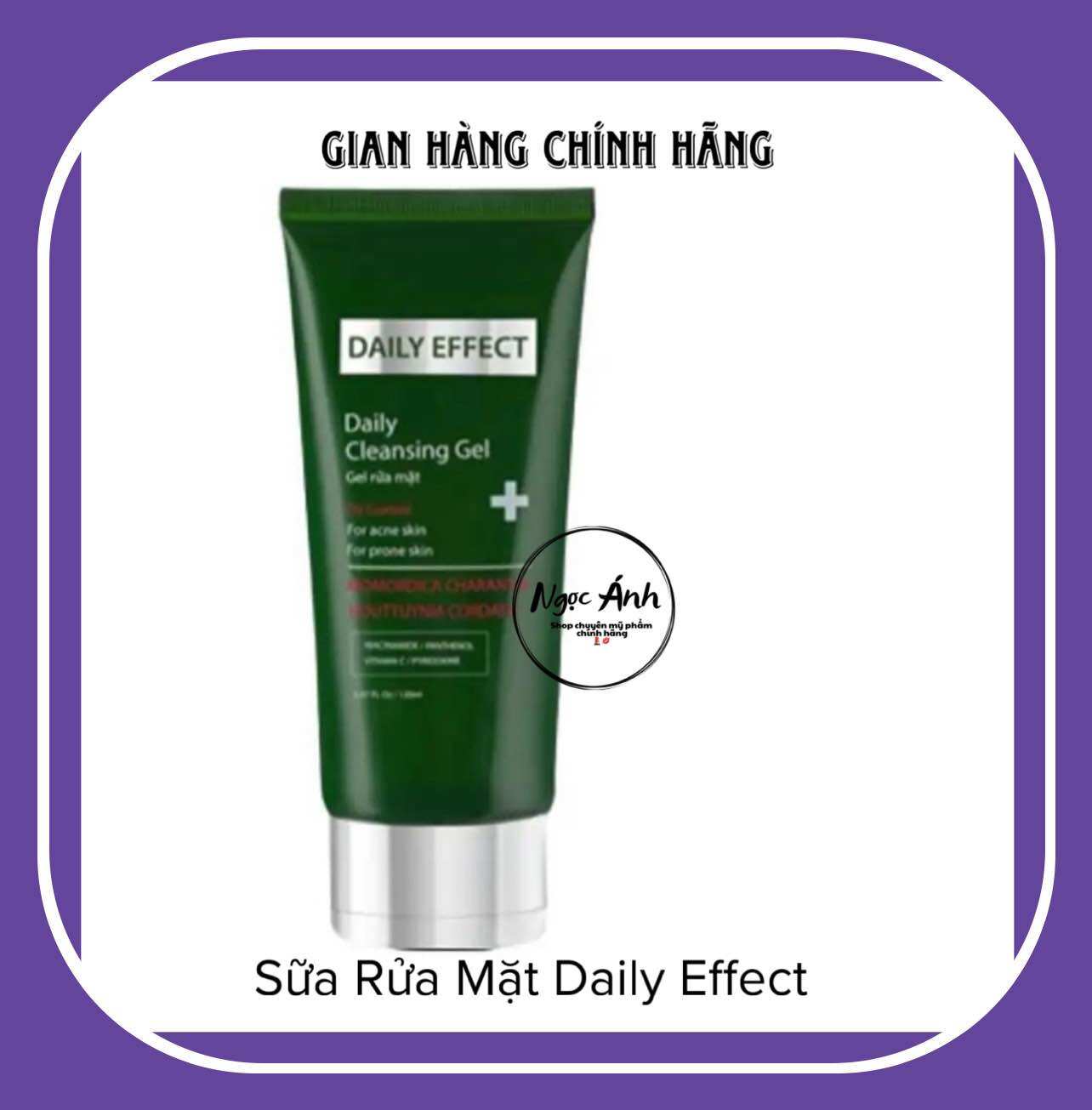 Sữa rửa mặt daily effect chiết xuất khổ qua rừng và rau diếp cá giúp da sạch thoáng 120ml
