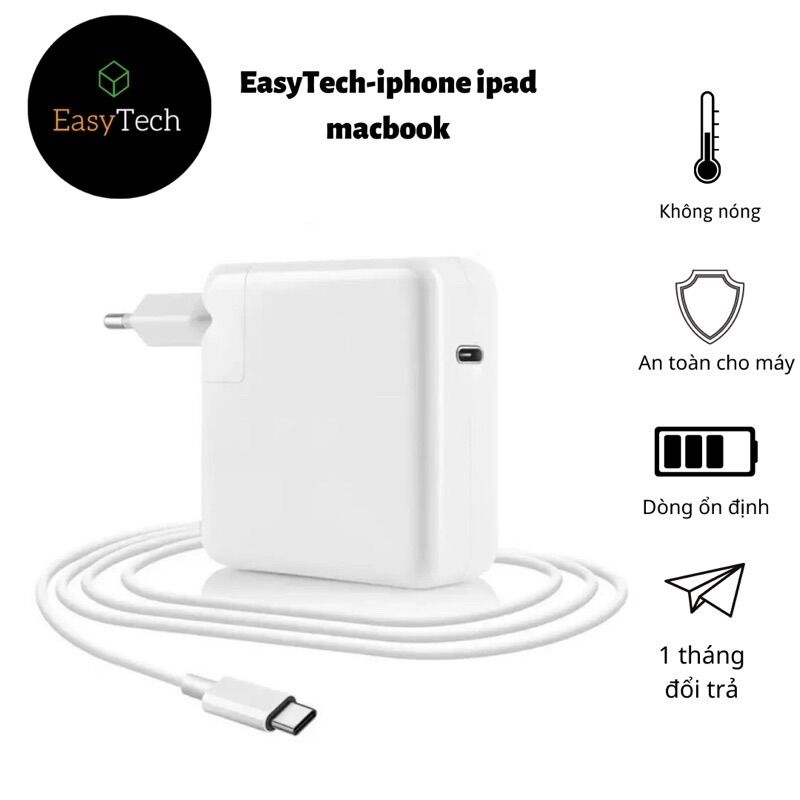 Sạc macbook 30w / 61w / 87w - đời 2016 2017 2018 2019 2020 - type c