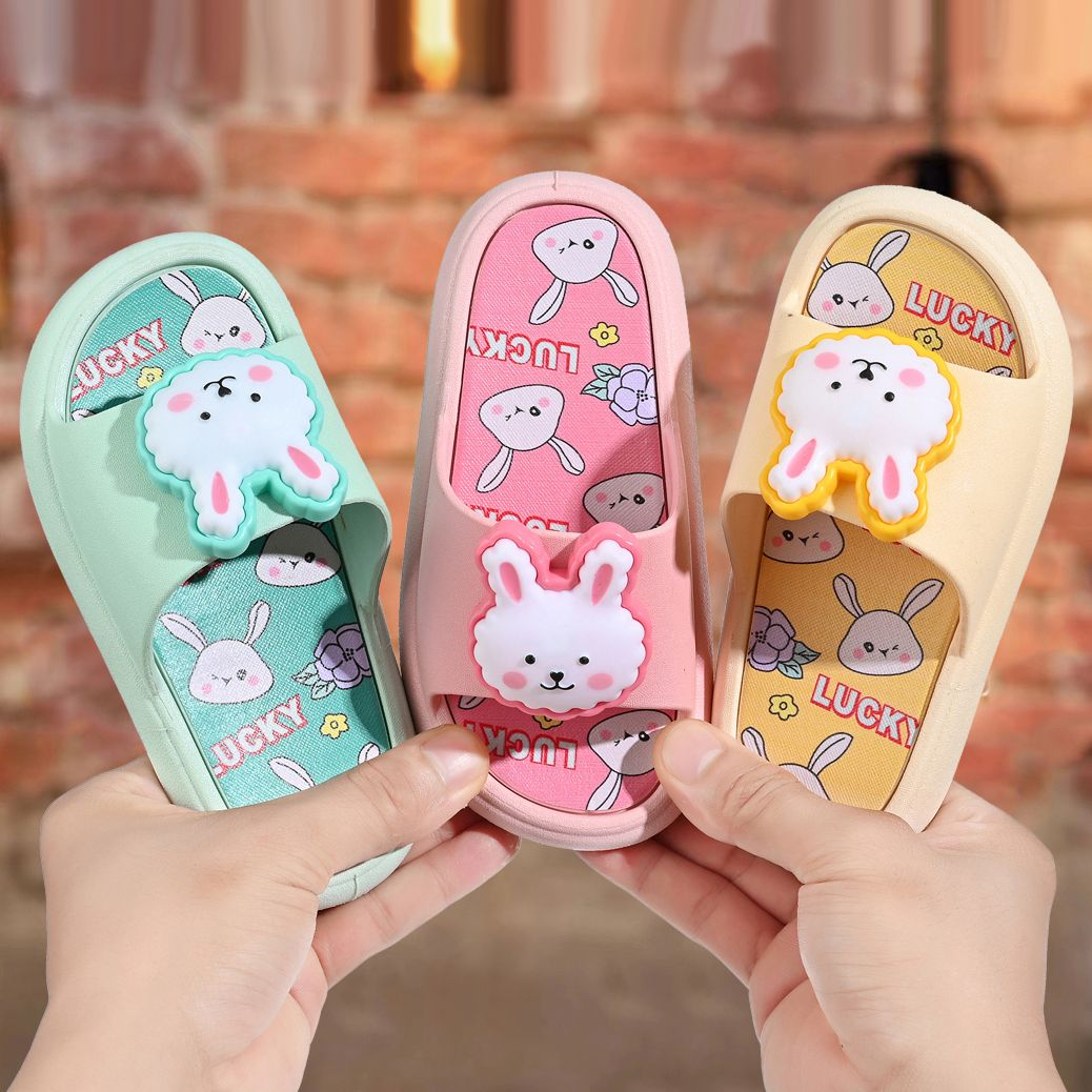 Dép bánh mì cho bé gái hình thỏ con dễ thương siêu mềm em chân bé
