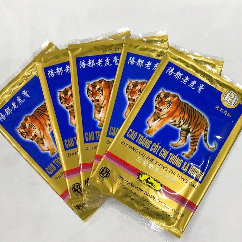 Miếng Dán Giảm Đau Con Cọp _giảm nhanh đau nhức,1 bịch 4 miếng.