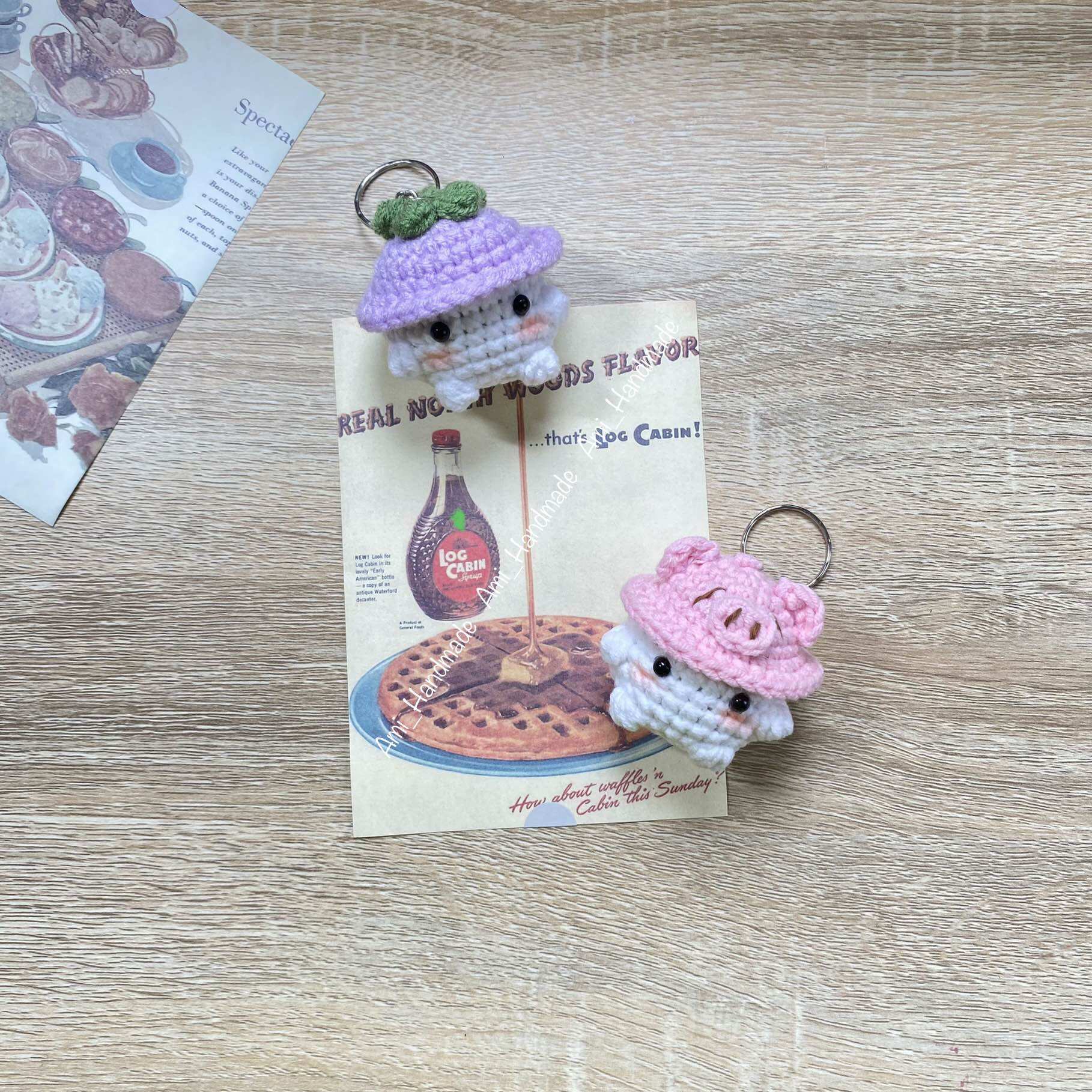 Móc khoá bé nấm (Sản phẩm len handmade)