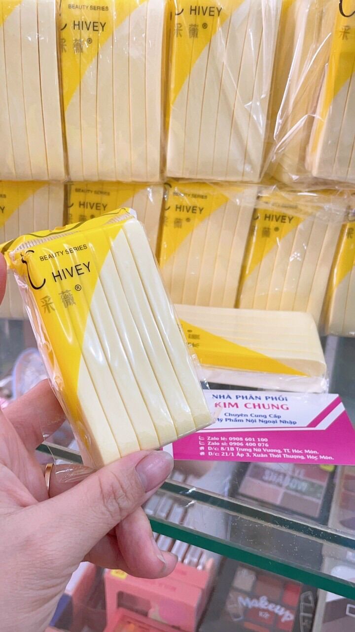 Bịch 12 miếng bông bọt biển rửa mặt Chivey