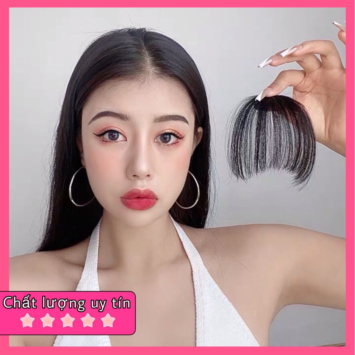 Mái Thưa K MAI TÓC THẬT, Tóc Mái Thưa, Tóc Mái Giả Cao Cấp