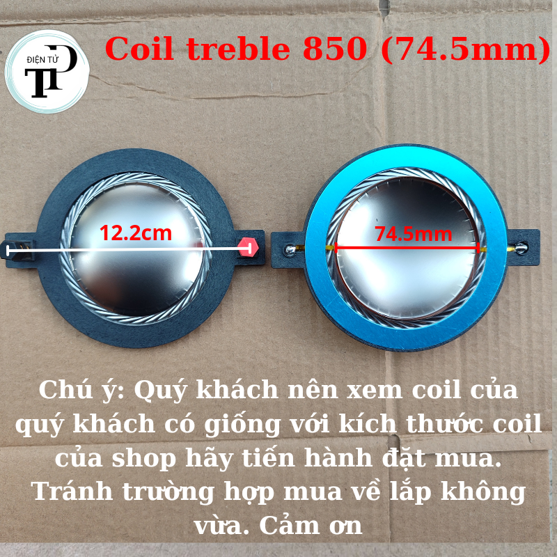 Coil treble nexo 850 (74.5mm) dây đồng tròn