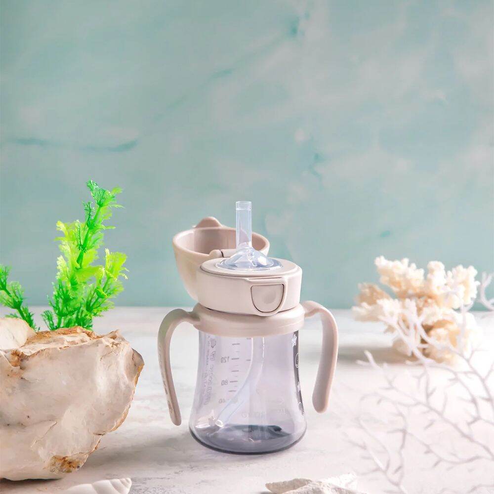 Bình tập uống Grosmimi PPSU Ocean 200ml và 300ml, họa tiết đại dương bắt mắt