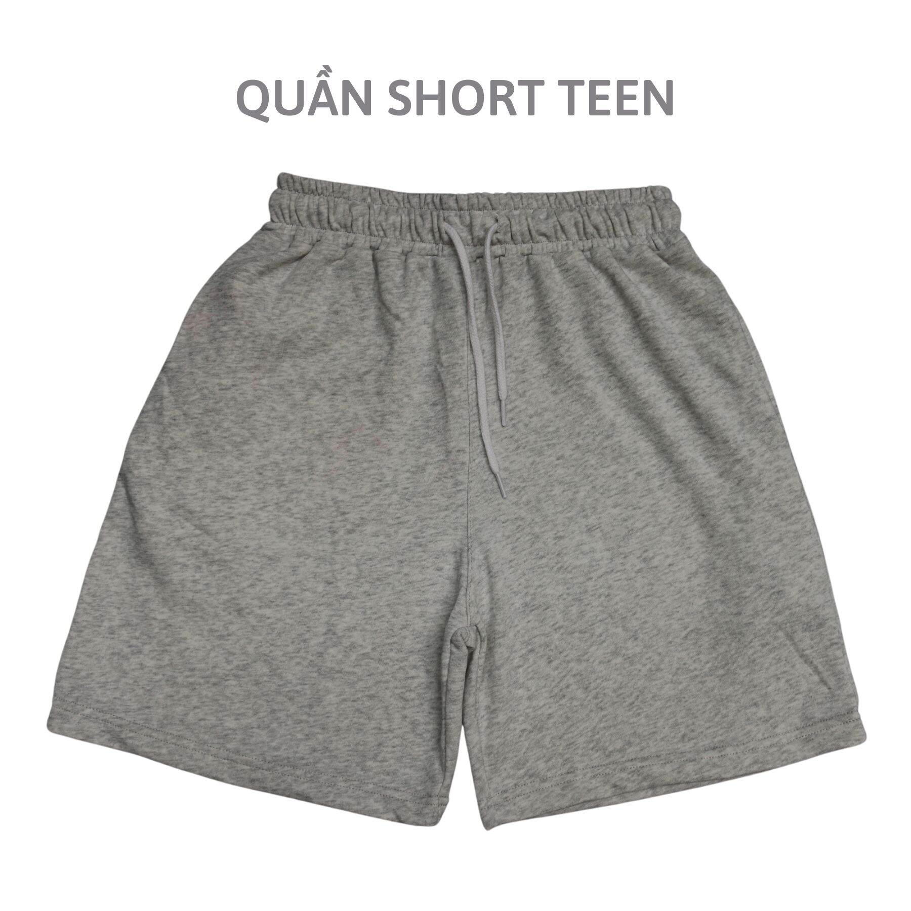 Quần đùi, Quần short teen nam nữ chất liệu vải nỉ da cá, nỉ chân của dày đẹp