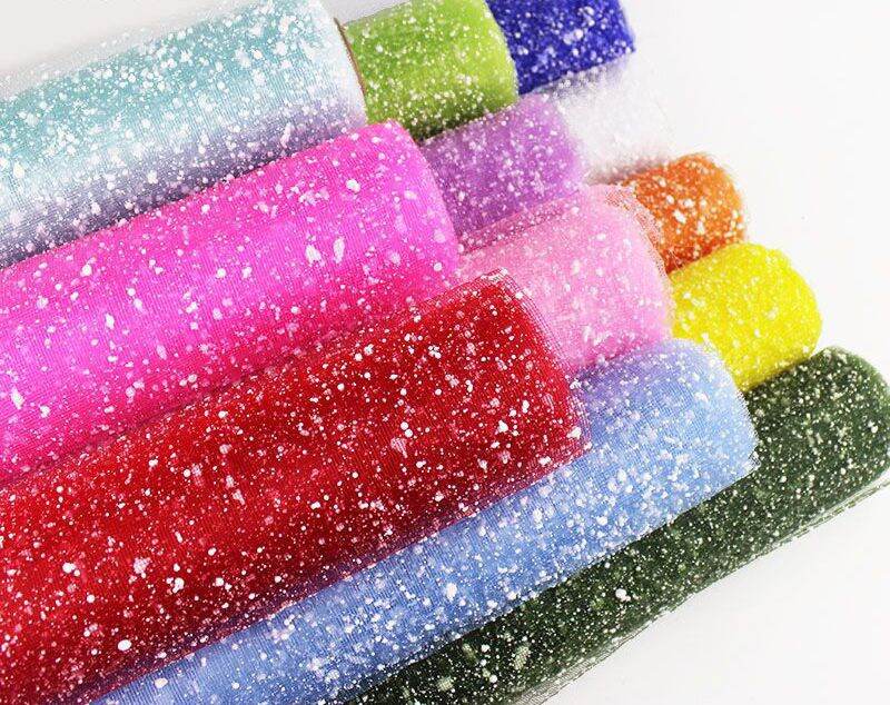 [Lưới tuyết 1 cuộn 4m] Combo 7 Cuộn Lưới Tuyết Bọc Hoa- Làm Oản Tài Lộc 🌼 Lưới Tuyết Bó Hoa Cuộn, làm đồ handmade trang trí