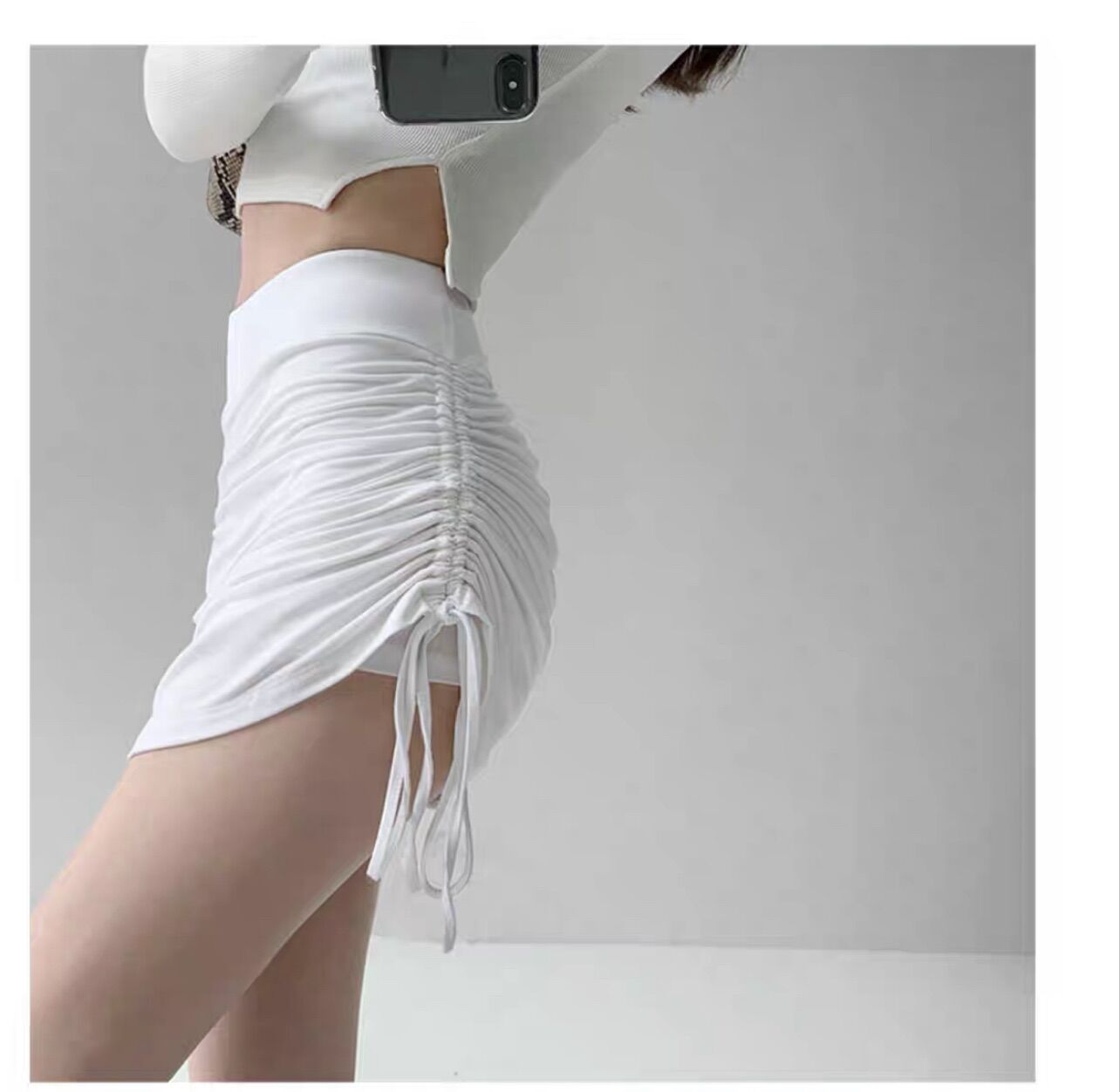 CHÂN VÁY ÔM XINH RÚT DÂY BODY R2