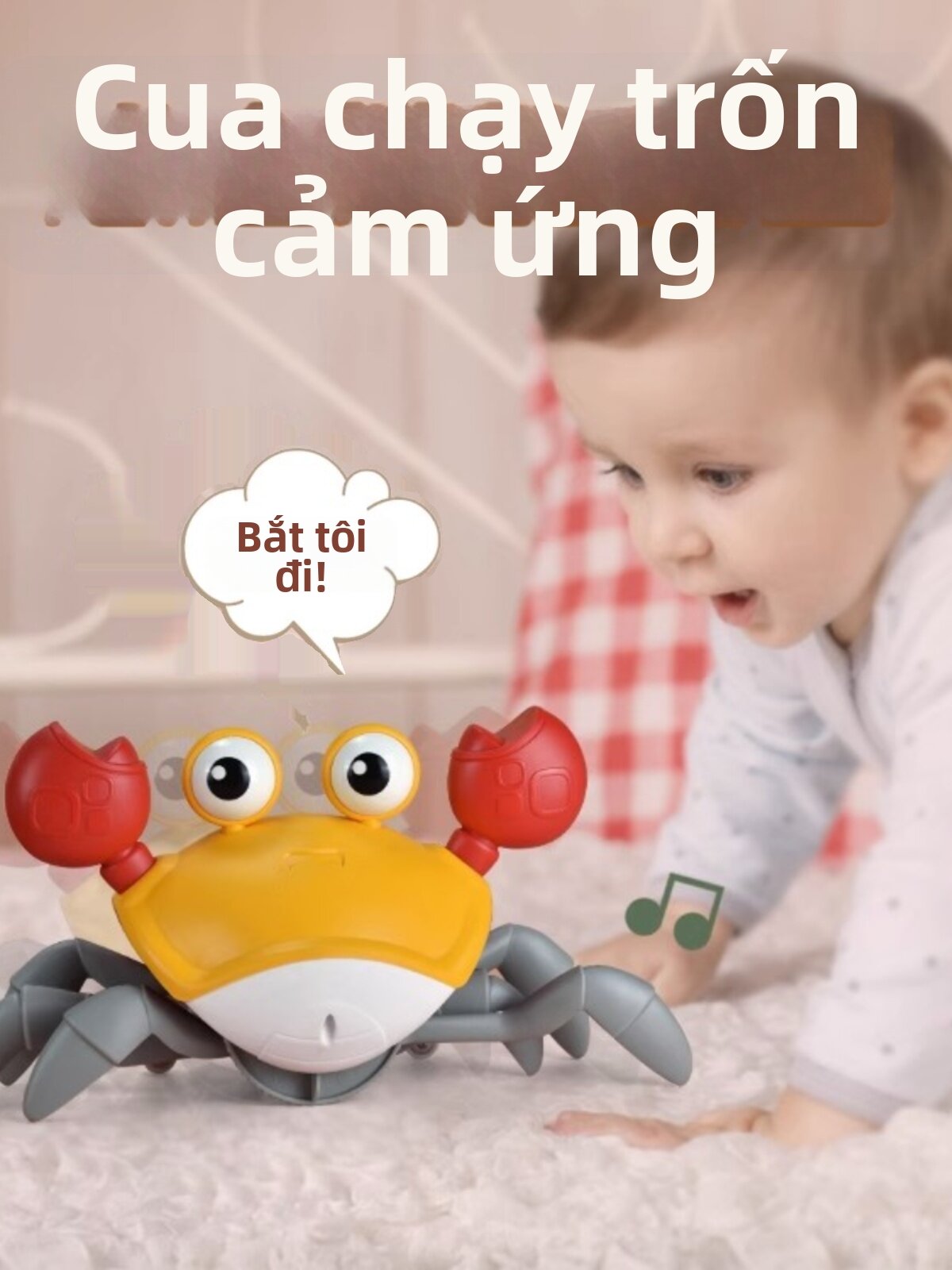 Symper | Đồ Chơi Điện Tích Hợp Giáo Dục Cảm Giác Bò Động Cua
