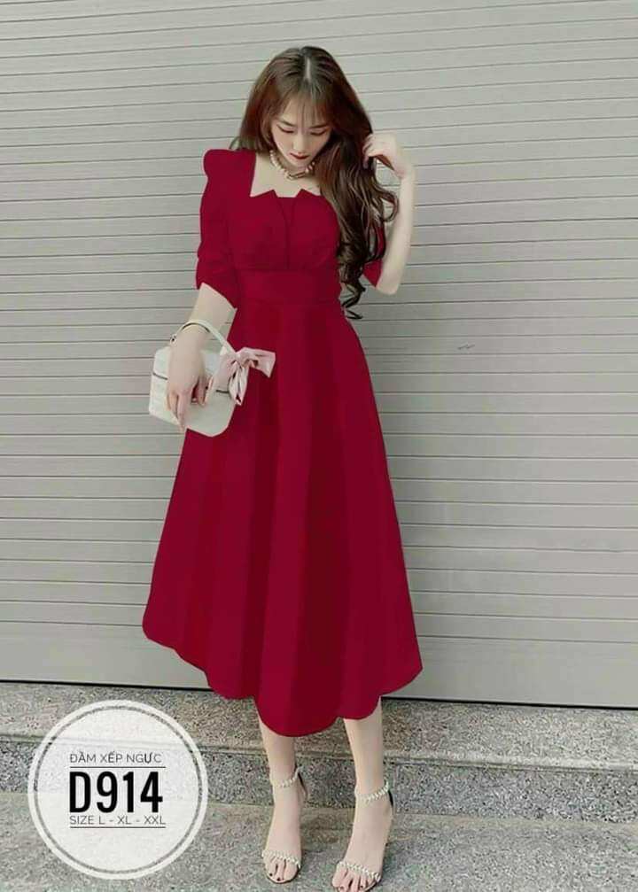 Bigsize Đầm Xếp Ngực