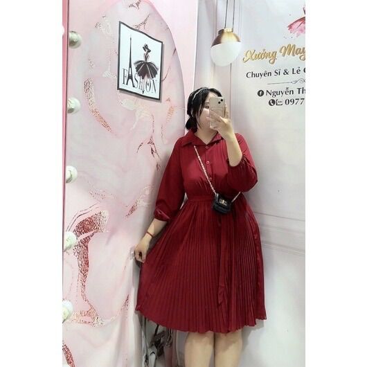 Đầm Sơ Mi Bigsize 70kg đến 100kg