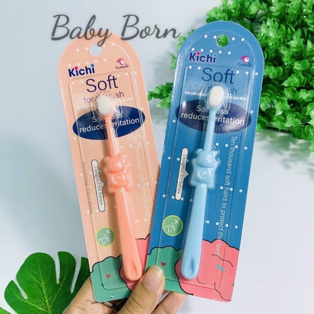 Bàn chải đánh răng Kichi Soft lông tơ siêu mịn, siêu mềm cho bé từ 2-10 tuổi