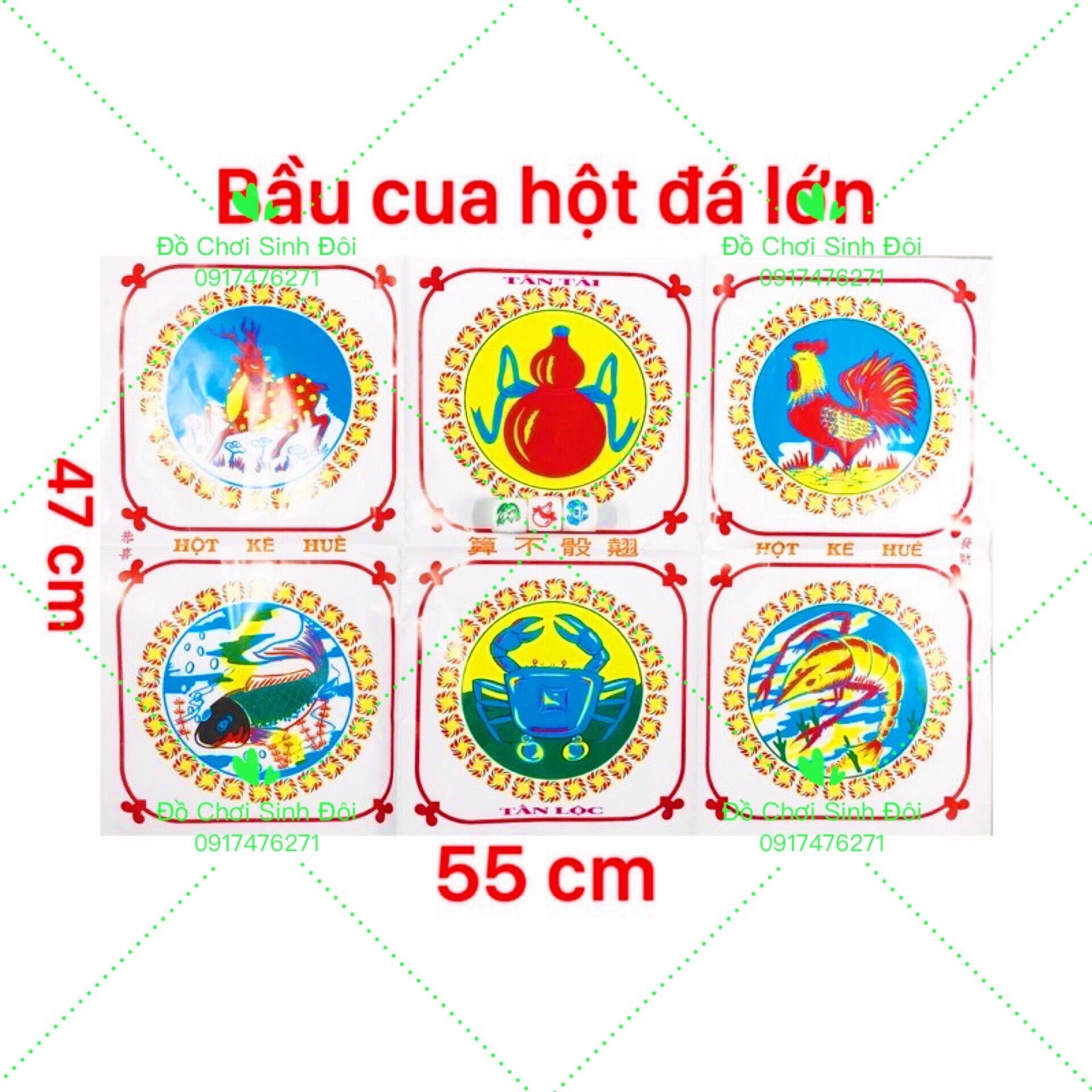 Cờ bầu cua súc sắc đá lớn