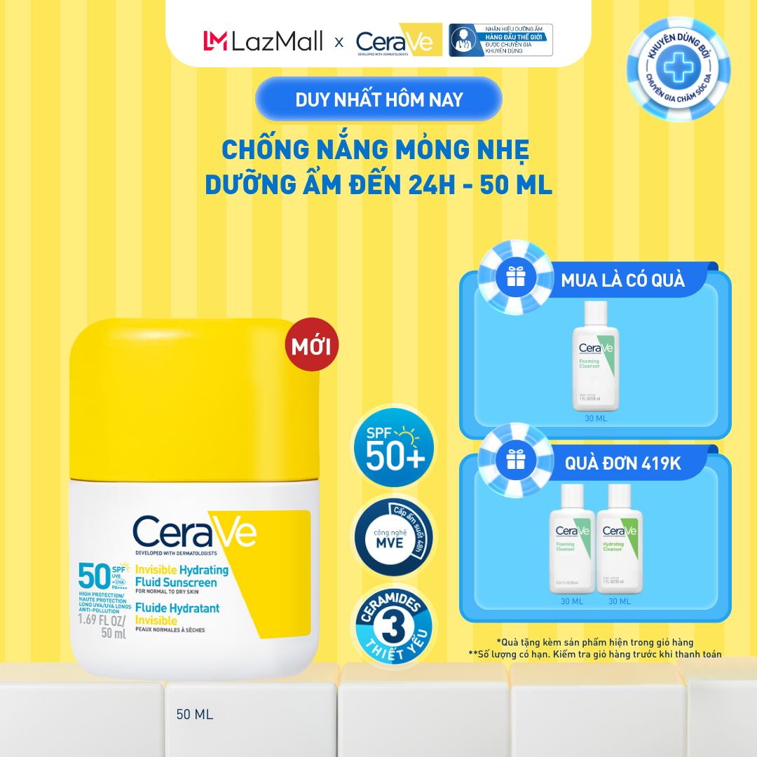|ĐỘC QUYỀN ONLINE| Sữa chống nắng mỏng nhẹ dưỡng ẩm đến 24 giờ