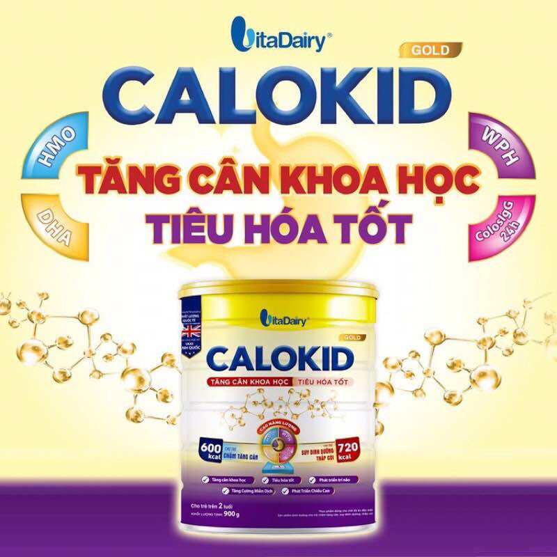 Sữa bột Calokid Gold 900g TĂNG CÂN, CHIỀU CAO CHO BÉ YÊU 1-10 tuổi