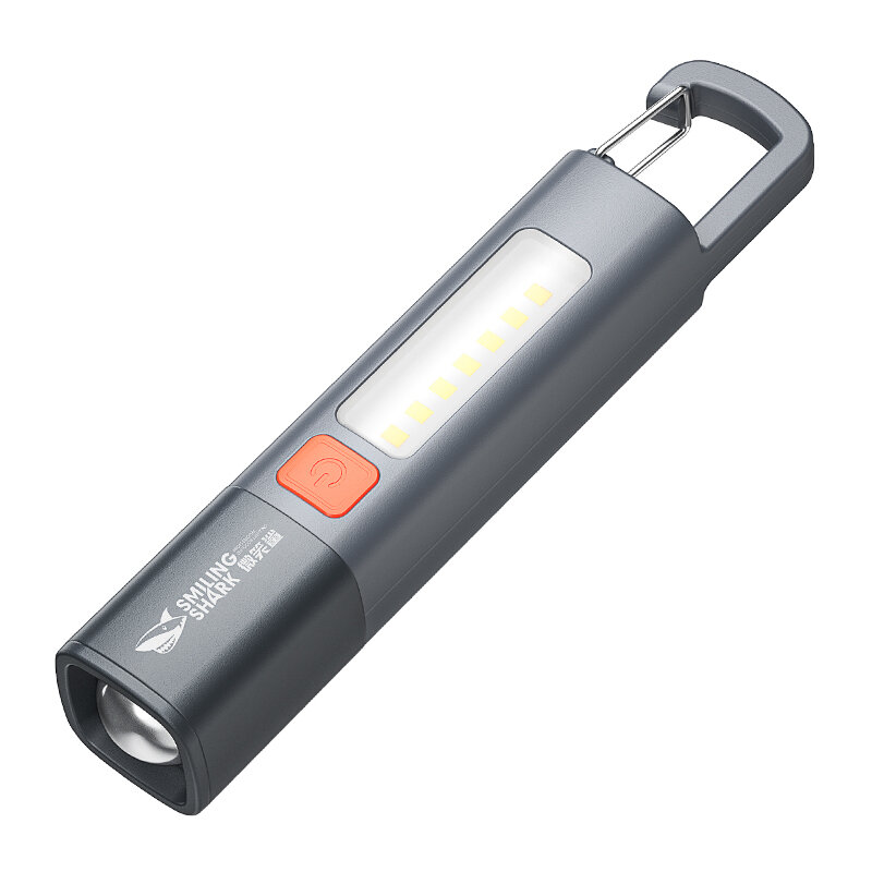 SMILING SHARK | Dual-light Adjustable Zoom Ultra-bright Portable Rechargeable Long-life Flashlight