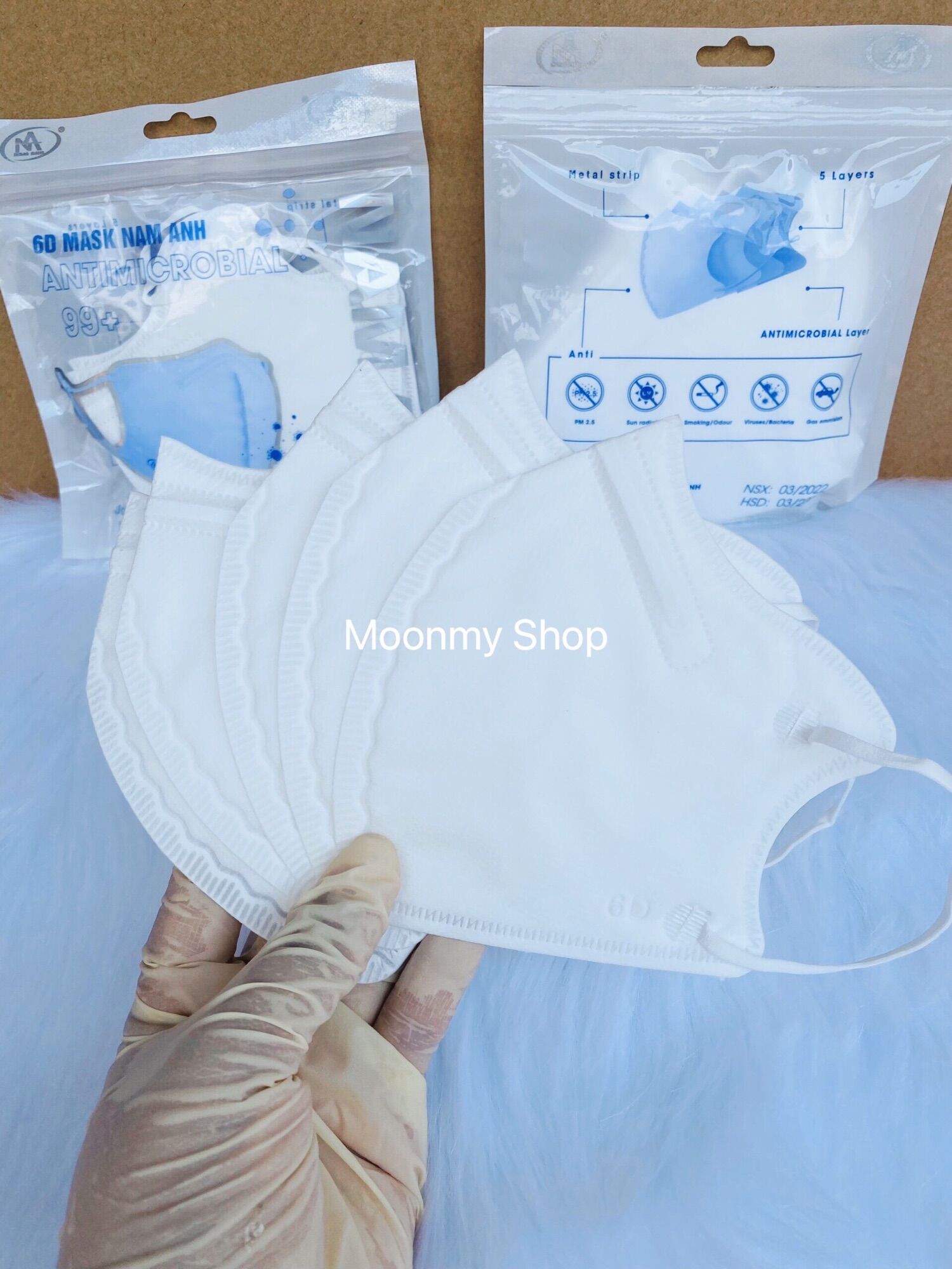 Combo 50 cái khẩu trang 6d Famapro/khẩu trang kháng khuẩn 6d Famapro/khẩu trang Nam Anh