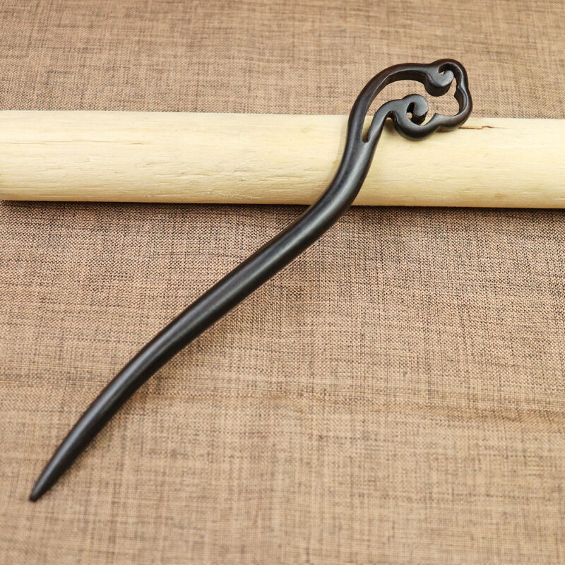 Manual DIY Accessories Classical Ebony Hairpin Ancient Style Dangling Ornament Hairpin Accessories Ancient Costume Hair Accessories Wooden Hairpin Accessories