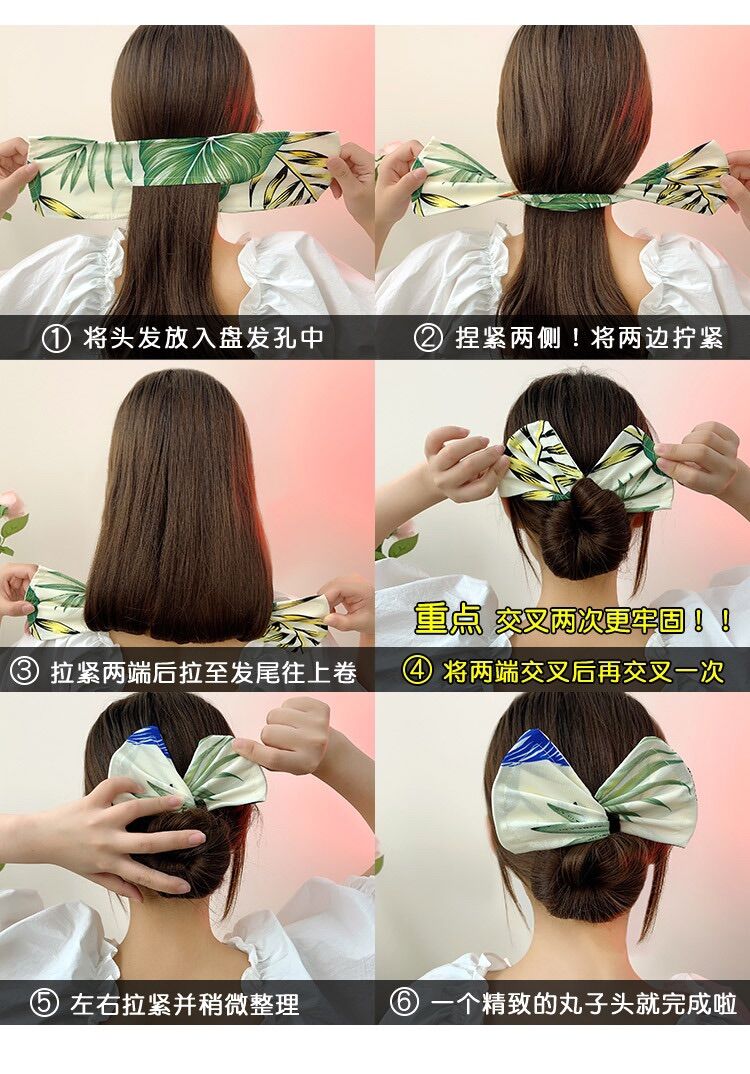 Kẹp nơ buộc tóc, thanh búi tóc mẫu mới (Dụng cụ quấn tóc tạo kiểu búi dáng nơ xinh xắn dành cho nữ)