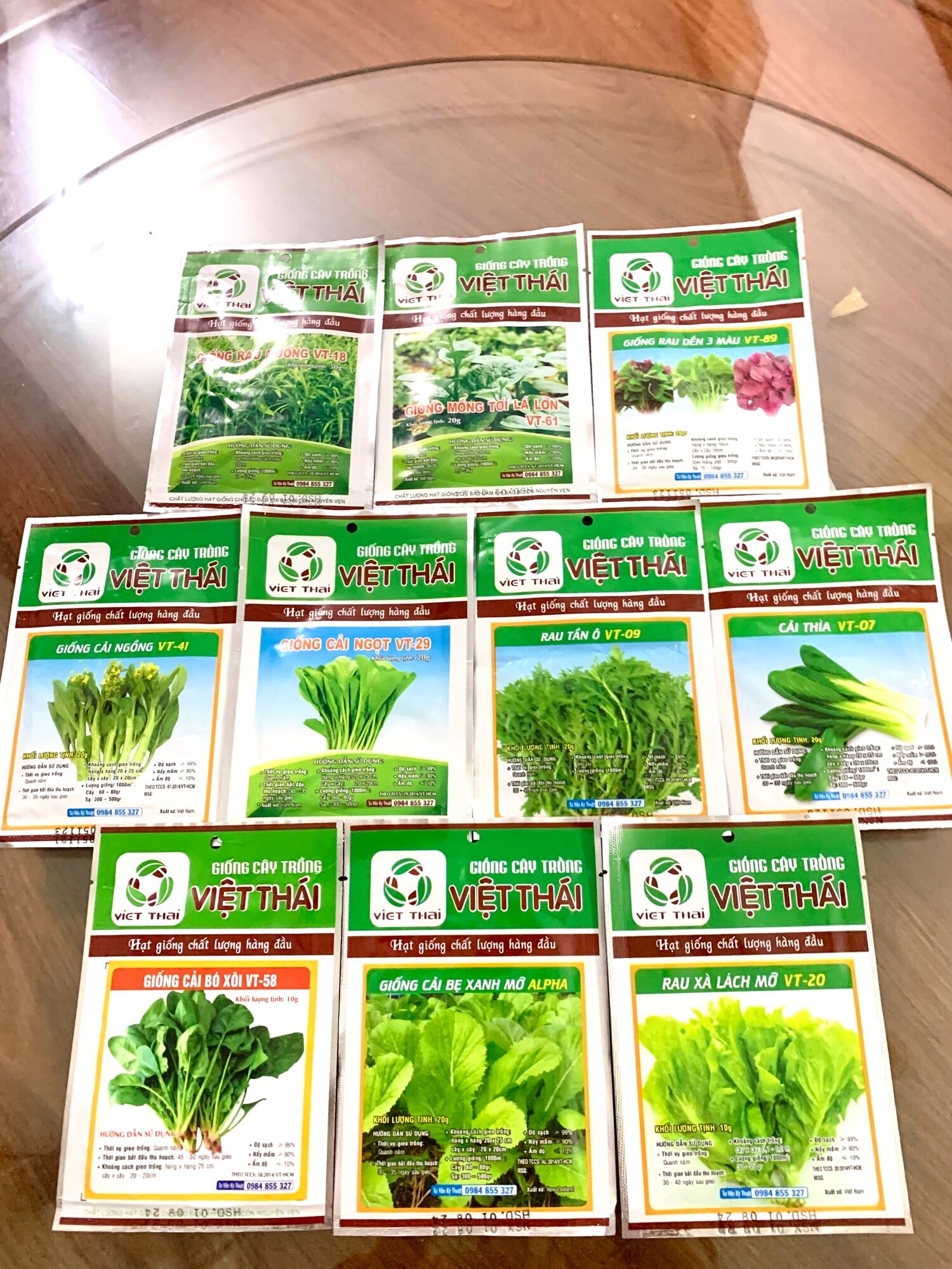 COMBO 10 gói hạt giống rau ăn lá dinh dưỡng - đủ loại- dễ trồng, dễ chăm sóc