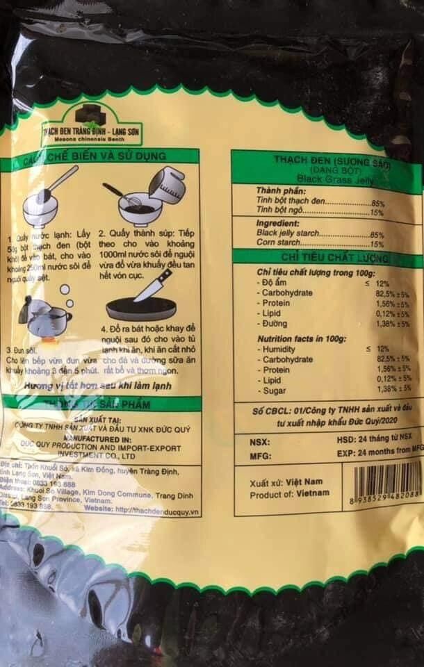 Tinh bột Thạch đen (sương sáo) ĐỨC QUÝ 100g