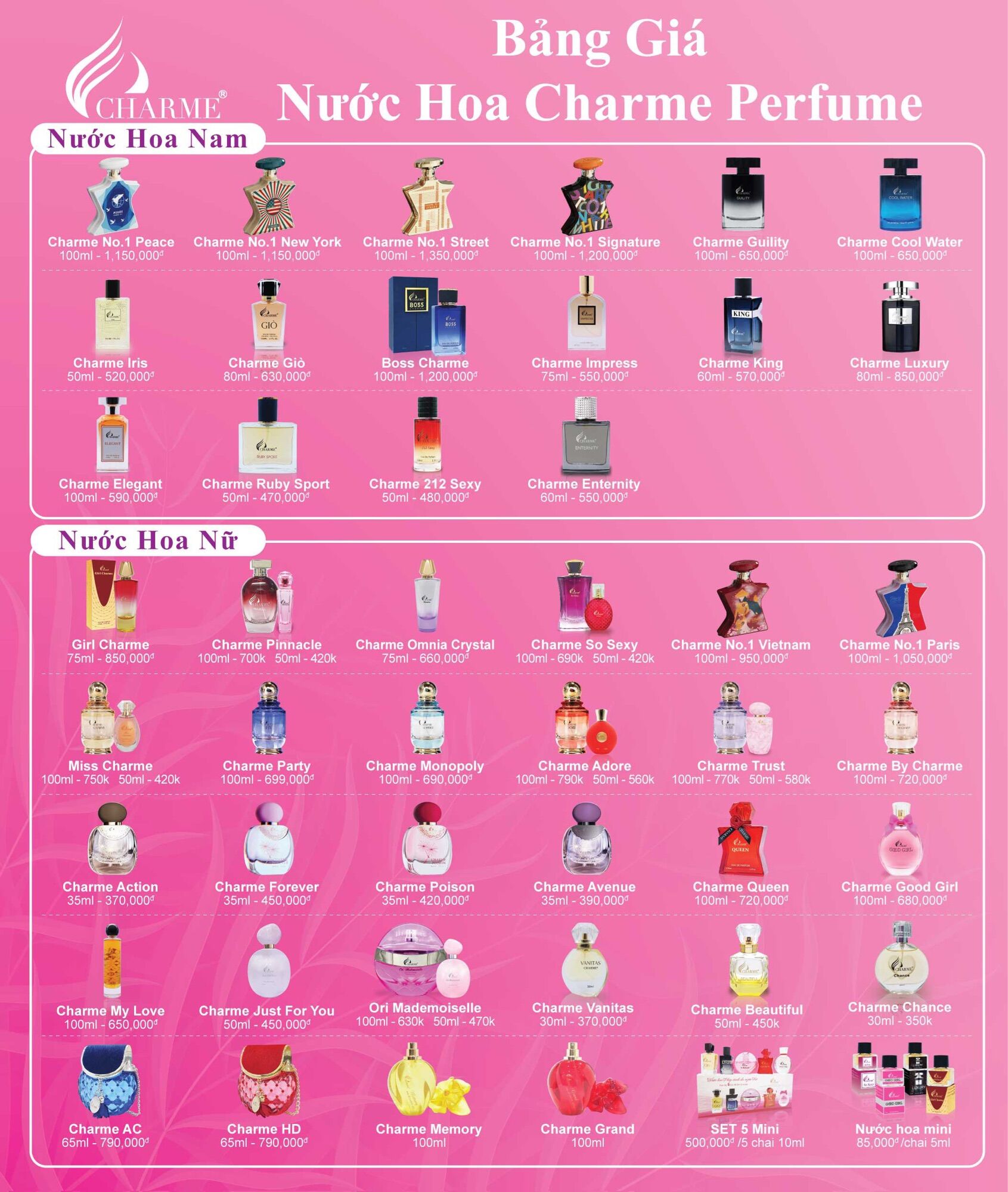 Combo nước hoa Romatic, Noble 7 chai