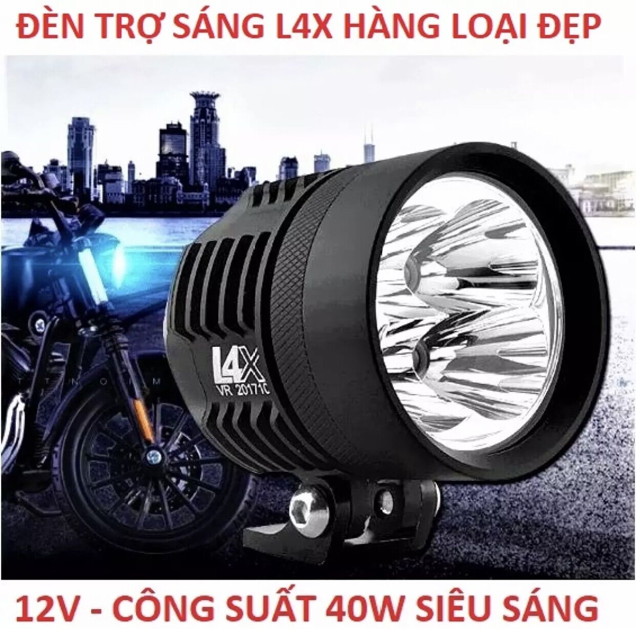 Đèn trợ sáng l4x siêu sáng 45w , đèn trợ sáng xe máy , đèn led siêu sáng xe máy , đèn l4x loại tốt siêu sáng