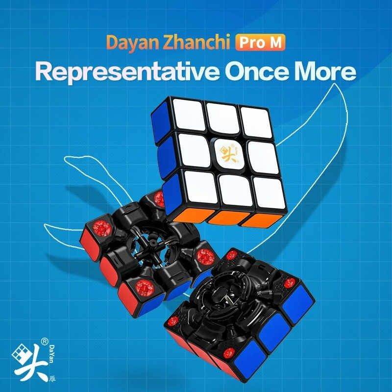 Rubik 3x3 Dayan Zhanchi Pro M Stickerless/Sticker Rubic có nam châm