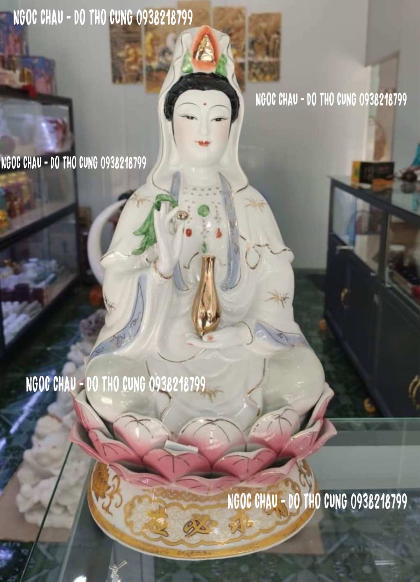 TƯỢNG THỜ MẸ QUAN ÂM TRẮNG SỨ_NHIỀU SIZE