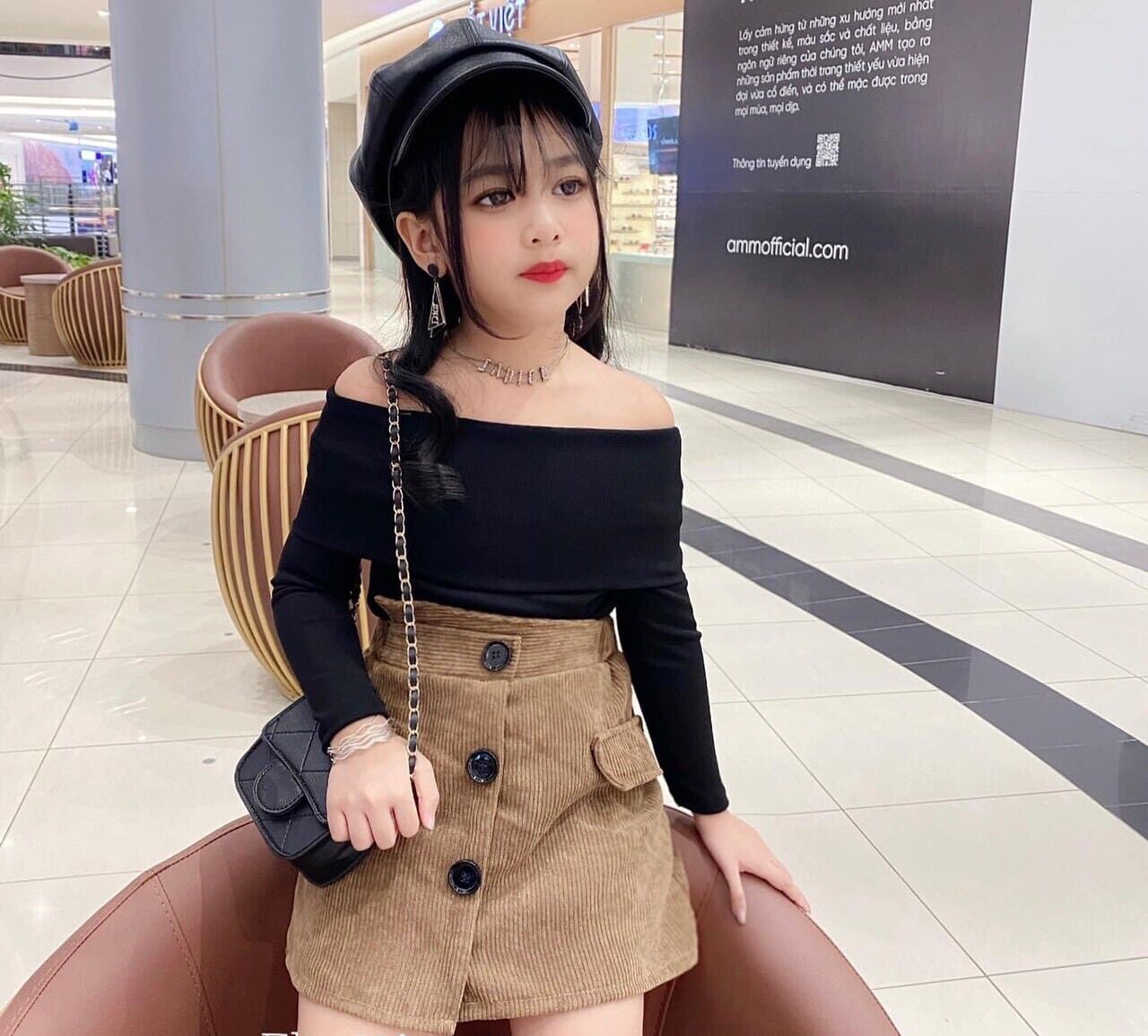 Set đồ sành điệu cho bé gái, áo len, chân váy [FREESHIP❤️] quần áo trẻ em, quần áo bé gái