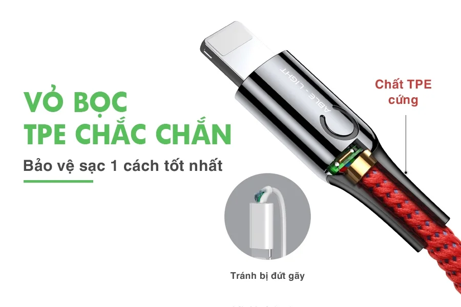 Cáp Lightning Baseus tự ngắt CALCD-01